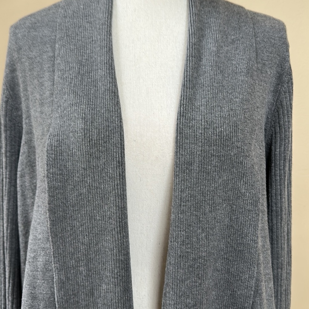 Avenue Gray Open Front Cardigan (Size 18/20) - Picture 3 of 12